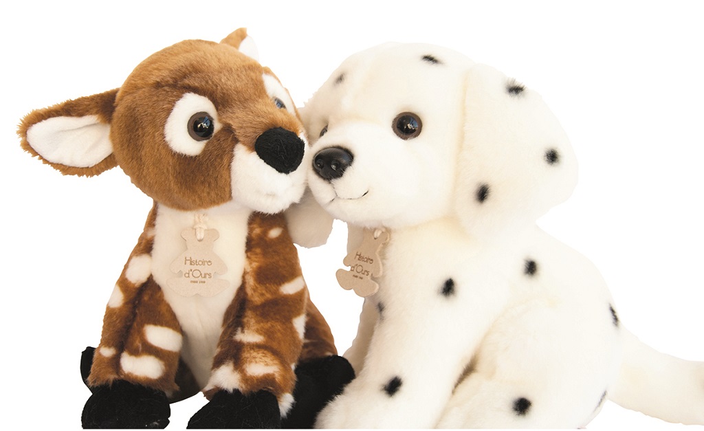 BOITE A MUSIQUE Peluche Chien Dalmatien 1985 Vintage + Piles EUR 59,00 - FR